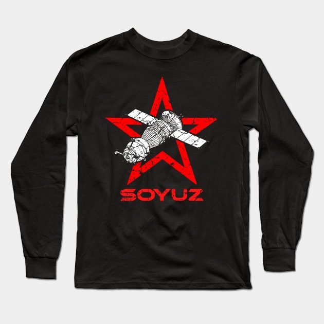 Soviet Soyuz Spaceship Long Sleeve T-Shirt by Mila46